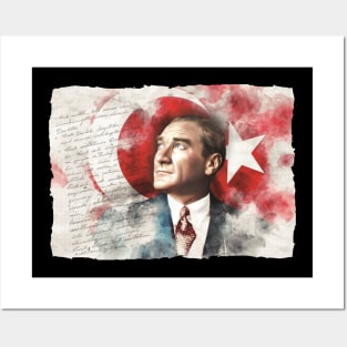 Ataturk Turkish Flag Posters and Art